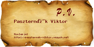 Paszternák Viktor névjegykártya
